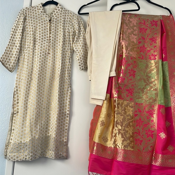 Multicolored Shalwar Salwar Kameez - Picture 2 of 5